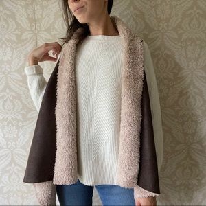 LF Shearling/Suede Style Vest